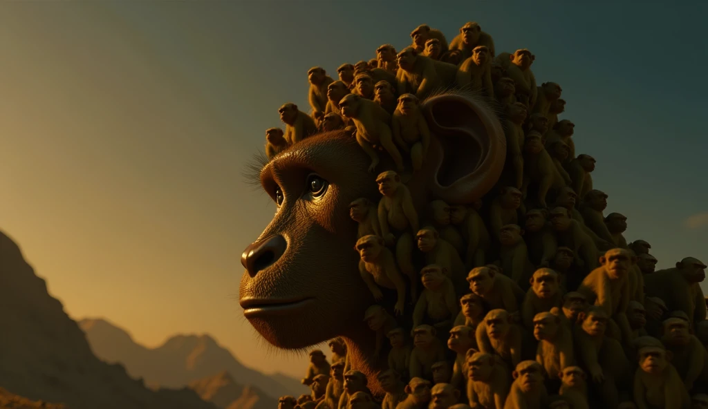 mammoth demihuman, woman alone, mammoth face, mammoth nose, mammoth ears, mammoth appearance, brown skin, skin color is afro, afro ethnicity, full color, full of detail, portrait photo, yellow hair, white eyes , shadows, lights, lands, 8k, HDR, anime style, full reality, full body shot, hot, very hot
