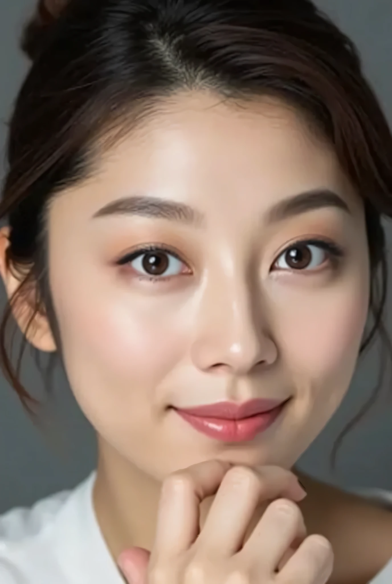 looking at viewer, beautiful skin, beautiful eyes, beautiful face, highly detailed eyes, full make up, masterpiece, Super Details, Best lighting, Realistic and Realistic Pictures, high definition RAW color pictures, slightly smile, asian, 曲線美, FLUX, Eiko Koike, 小池栄子, 日本人女優,