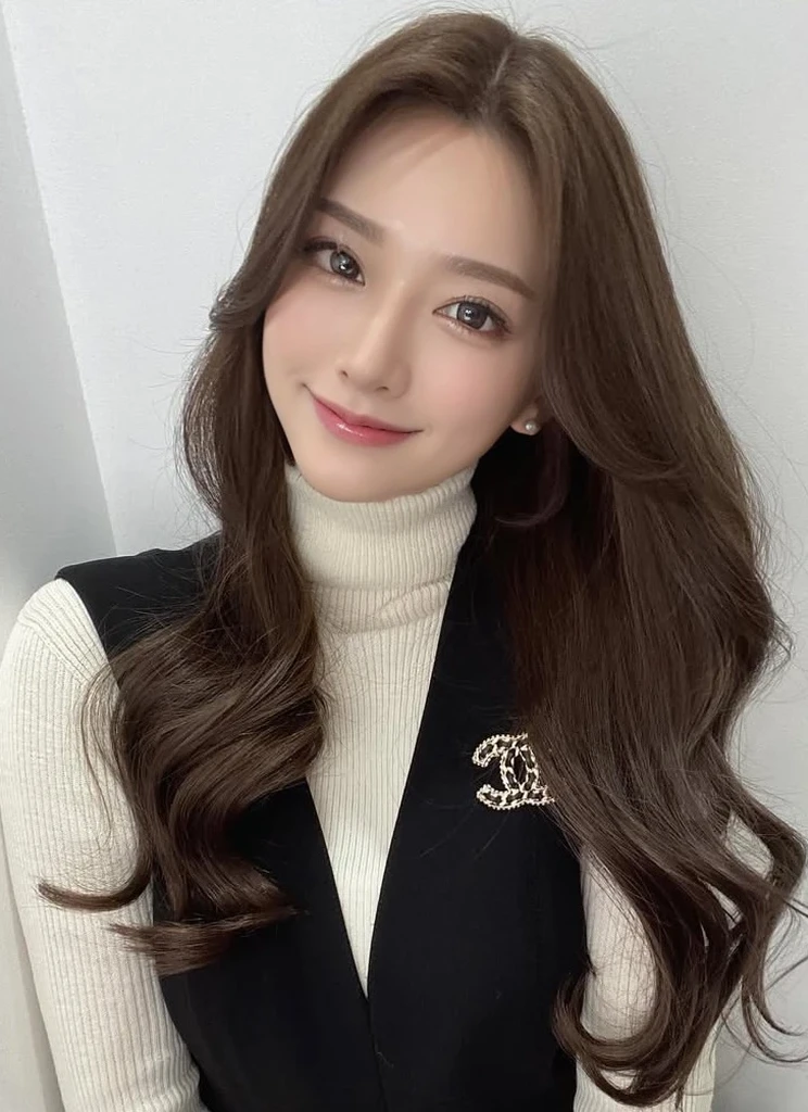 Realistic:1.2,Masterpiece,highest quality,8K,((One woman)),Age 20,Tight waist,Thong,Perfect Anatomy, flight attendant,Brown Hair, Wavy Hair,Random Hairstyles,Big beautiful breasts,((Highly detailed face and eyes))(Cute face:1.4),Beautiful actress face,Perfect golden ratio face,Random sexy poses,Smiling