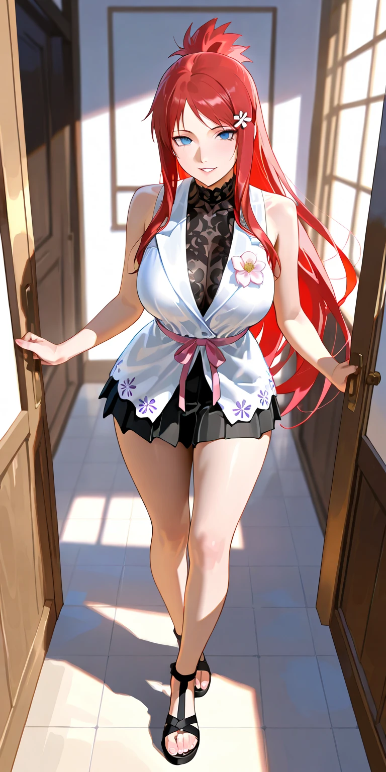 masutepiece、Best Quality、hight resolution、tre anatomically correct、white dres、a black ribbon、Short miniskirt、(Vibrant colors：1.2)、(​masterpiece：2.0)、onepiece、Uta、left red hair、right gray hair、(((Not wearing pants)))、divine spirit、Flushed cheeks、Beautiful girl in every detail、Body shining with sweat、Wet、Seductive thighs、sexy  pose、(round breasts：1.5)、Perfect style、Slimed、open one's legs、Open your crotch、Female genitals、teats see through、Hard nipples