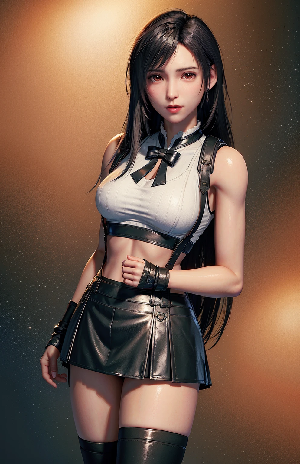 Girl portrait photography, Realistic, High resolution, 1 female, alone, Upper Body, Beautiful Eyes, Close your lips, detailed face, Gray Hair, Long Hair, Collared shirt, Red tie, Pencil Skirt,, stockings,(Black lace panties are visible)(Super realistic)、(Awareness-raising)、(High resolution)、(8k)、(Very detailed)、(Best illustrations)、(Beautiful and detailed eyes)、(highest quality)、(Ultra-detailed)、(masterpiece)、(wall-)、(detailed face)、solo、1 girl in、View your viewers、Fine details、detailed face、Dark Night、Deep Shadow、Low Key、Pure Erotic Face Ace_v1、Laughter、length、Black shawl straight hair、46 point diagonal bangs,Female student、(White blazer chest)、Translucent white blouse、red bowtie、(Brightly colored mini skirts,Plaid)、Laughter,8k, highest quality, 超High resolution, Tabletop, Realistic, Realistic, High Contrast, Photon Mapping, The real picture, Super Detail, Low angle: 1.5, 1 girl, alone: 1.5, whole body, Concert venue stage at night: 1.5, Kpopstar, Kpop idol, Dressing up in K-POP style, sexy, Open your legs forward, Flashy makeup, blazer: 1.3, Short skirt: 1.3, Pair a blazer and skirt with high heels, tie, Thursday: 1.3, barefoot, High heels, M character opening leg: 1.3, Open your legs 180 degrees, Open legs: 1.3, length hair with brown hair, Wet white panties: 1.5, Panties visible from under the skirt: 1.3, expensive, Height: 170cm, Long legs: 1.2, face: 1.5, The Woman'Thin shapes are clearly visible: 1.5, protruding from panties 1.2, witheout panties: 1.3, Textured skin