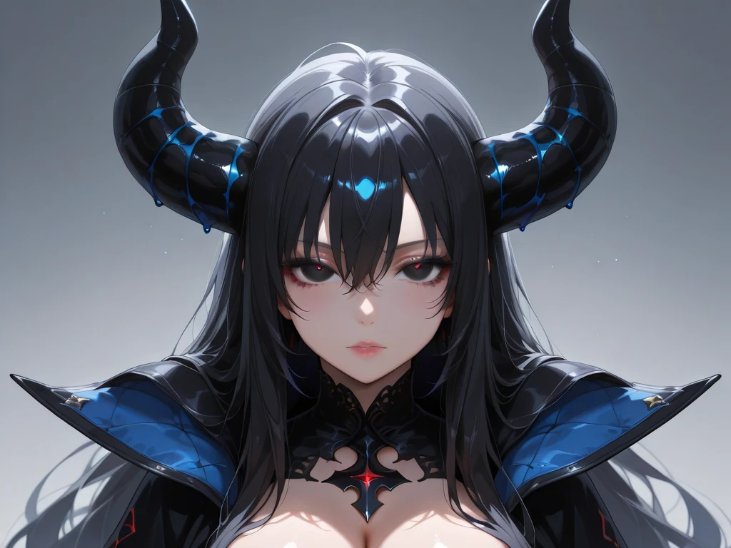 top-quality、Top image quality、masterpiece、 girl((Black coat、Black tank top、black trousers、Not enough leather gloves、18year old、 Ager、Best Bust、big bast,Beautiful light blue eyes, Long Black Hair、A slender,Large valleys、Reflecting the whole body、With revolver、fighting poses)),hiquality、Beautiful Art、Background with((A desert、glowing sun、demon realm))masterpiece、depth of fields,Japan Anime Style