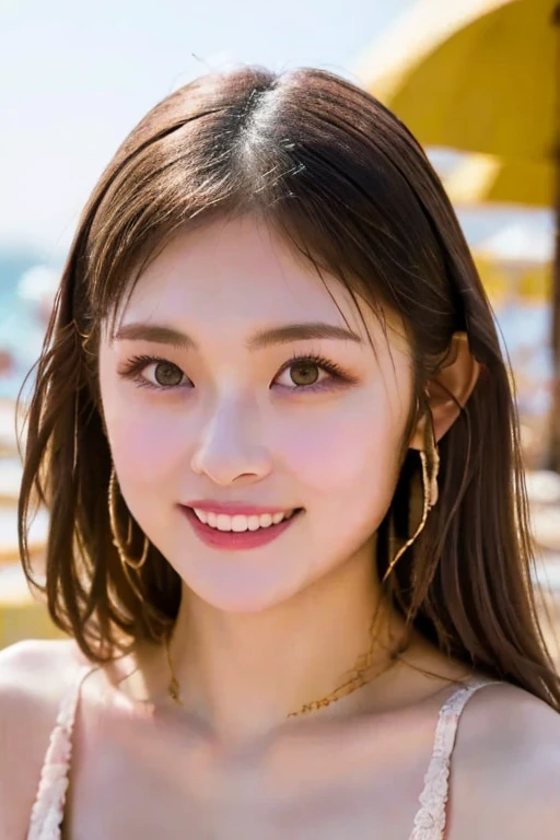 Brown Hair, Long eyelashes, Round eyes, A light smile, Asymmetrical Hair, Double good, Accurate, Double good, Dark blue hair, Cast a Shadow, Anaglyph, Stereogramム, throw, Atmospheric perspective, Surrealism, modern art, Cinema Lighting, Shine, Projected Inset, Canon, shorthand, 8k, Very detailed, 最high quality, 超High resolution, Awards, Very detailed, Anatomically correct, retina, masterpiece, aAccurate, Textured skin, high quality, High resolution, 最high quality, 16k, 1080p, Exposed Skin, ((((Full body shot facing forward)))),((Naked)), Various smiles、鈍いbangs、bangs、Very long hair、Earrings, (Red lips), Laughter, Cast a Shadow, Anaglyph, Stereogram, Character Portrait、