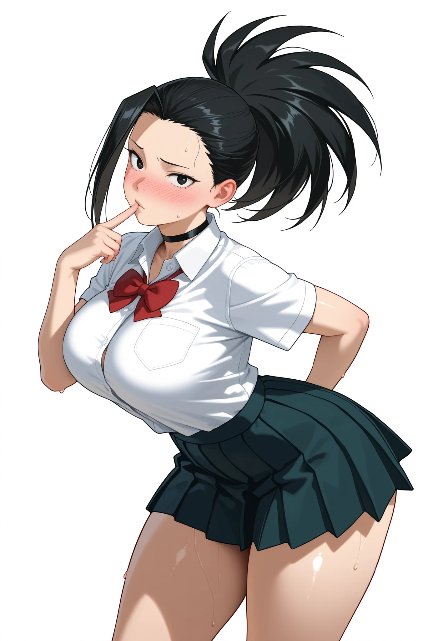 horikoshi kouhei , absurdres, boku no hero academia, highres, solo, yaoyorozu momo, school uniform, big breasts, ponytail
<lora:horikoshi_kouhei-000030:0.5>