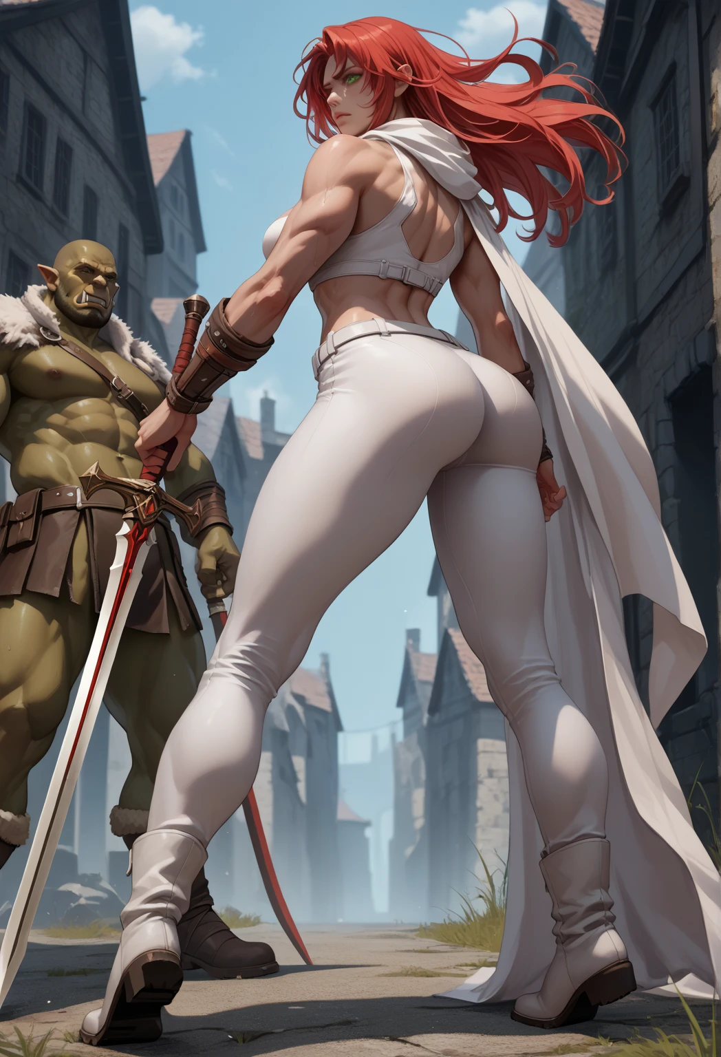 Asgard, Elfa Guerreira，Senhora Cavaleiro，Anatomia correta，epic fantasy digital art，tmasterpiece，8k，high-definition resolution，desenho detalhado，Qulidade Superior，, Epic composition,