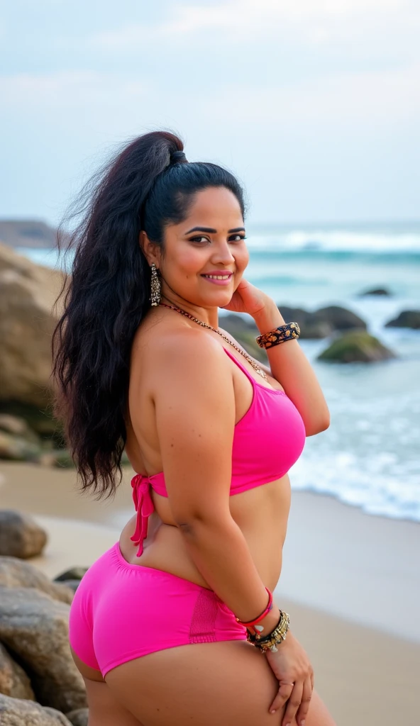 woman in purple bikini walking out of the ocean on a beach, wearing spandex bikini, wearing two - piece swimsuit, is wearing a swimsuit, in bikini, beach pic, in the sea, in the beach, in the ocean, full body shot in bikini, wet swimsuit, swimsuit model, at the sea, at a beach, posing on the beach, in the water