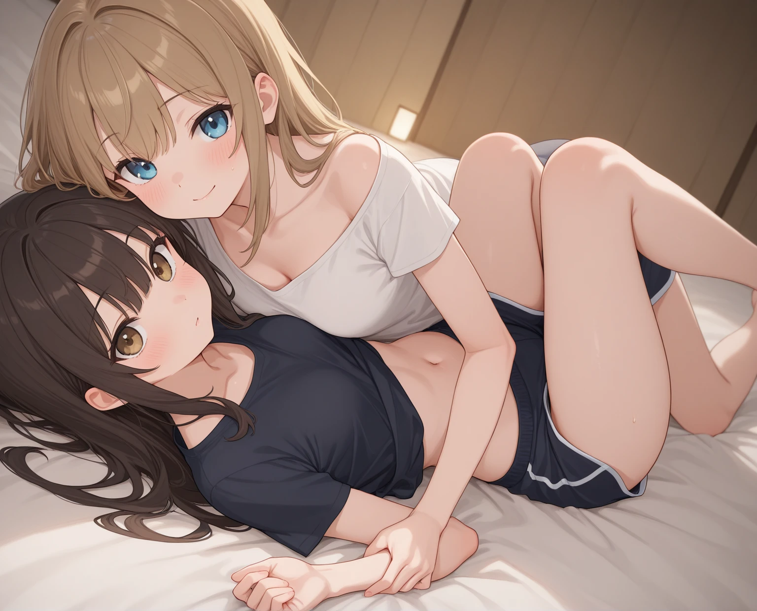 photo realistic, (masterpiece,best quality:1.4),(8k,raw photo,photo realistic:1.2), detailed skin,detailed face,(1boy and 1girl,having fuck:1.8),boy on-top,lying in bed,bird’s eye view, 1girl,alice in the wonderland,cute face, little girl, Not Safe for Work, Completely naked, (((NO Panties))), ((Open twat))), anus, happy, medium bob, blonde hair, ((wavy hair)),((pretty fingers)),((beautiful feet)),Little Girl, twat,hairband, child, small breasts,blush,12-yo,　alice in the wonderland、cute little　Girl、blond hear、No panties、Wavy Hair、blue eyes、10year old、all-fours、Pussy、Wet Pussy、sigh、anal、anus、with spreading legs、spread your pussy with your hands、happy、smile、 NSFW、SEX、shairband、No pants、fullnude、The clothes are fluffy、Small、Spread your、show off nipple, flat chest,