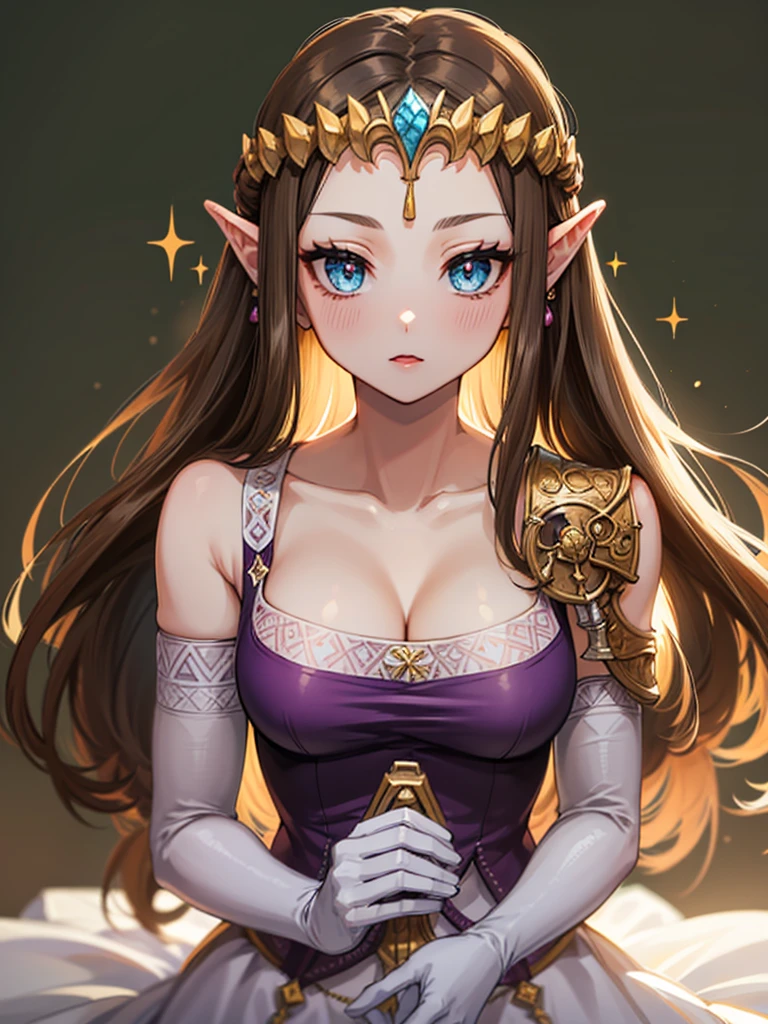 (((Face close-up,Facing forward))),(((No background))),(Close ~ eyes),((((Portrait of a woman alone)))))),((Upper Body)),((alone)),((Exposed shoulders)),Anime art style,masterpiece,(Highest quality), (Super detailed),(Very delicate and beautiful),(alone),(detailedな顔と目,Long eyelashes),(A truly gorgeous jeweled ruffled rococo ball gown dress),(((Mature、汗をかいたSuper big breastsな女性,Queen))),((1 Queen in a beautiful embroidery and jeweled absolutely gorgeous rococo ballgown dress with voluminous full length hoop skirt)),((Wavy super long hair)),,Cleavage,(bed),lengthｰgloves,((((Super big breasts)))),((((Adult Expressions)))),((((Beautiful Face)))),((((dress)))),((((Messy super long dark brown hair)))),((Cleavage))Princess Zelda,((chest is slightly exposed)), ((Highest quality)),,(Very detailed) ,((Purple Blouse)),((Hair spreading in the wind)),Brown Hair,(()),, ((Highest quality)), (Very detailed),((detailed)),(((pray))),Nintendo, The Legend of Zelda),,((alone)), ((Highest quality)), (Very detailed), ,