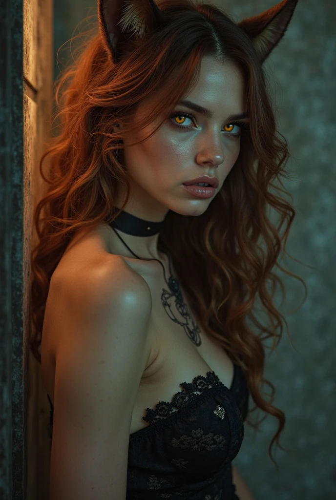 Fashionable of androgynous alien looking witch, glowing eyes, beautiful evil slavic muscular woman, pale skin, long light brown hair, futuristic design, minimal details, givenchy, photoreal, 200mm, hd, f/ 2.0, highly detailed, surreal, sitting, light smile, simple black stylish clothes, a slight smiledrop dead, in the style of red and blue, (intricate details, hyperdetailed:1.15) (skin texture:1.2), cinematic, professional, 4k, (((dynamic model pose))), sitting, full body, mesmerizing, dynamic, dramatic, sensual, dynamic pose, highly detailed skin with hair, subcutaneous veins, light and shadow play, highly detailed,24mm photograph, film, bokeh, professional, 4k,