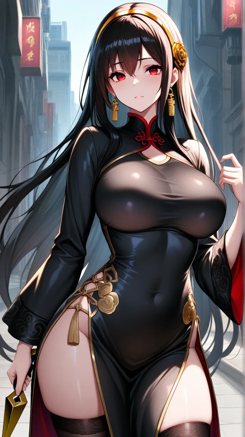 lora:flat:-1.2, masterpiece, best quality, 4k, 8k, 1 woman, solo, tall stature, long hair, blunt bangs, side braid, black hair, ugly face, bad face, bad eyes, droopy eyes, unclear eyes, ruby red eyes, lemon yellow eyes, pale skin, black eyeliner, black eye shadow, heterochromia, slender frame, sad, ofuda, jiangshi costume:1.2, fang, horror, coffin, forest, dark night, stormy weather, fog, from front, cowboy shot, look at viewer, paw pose,