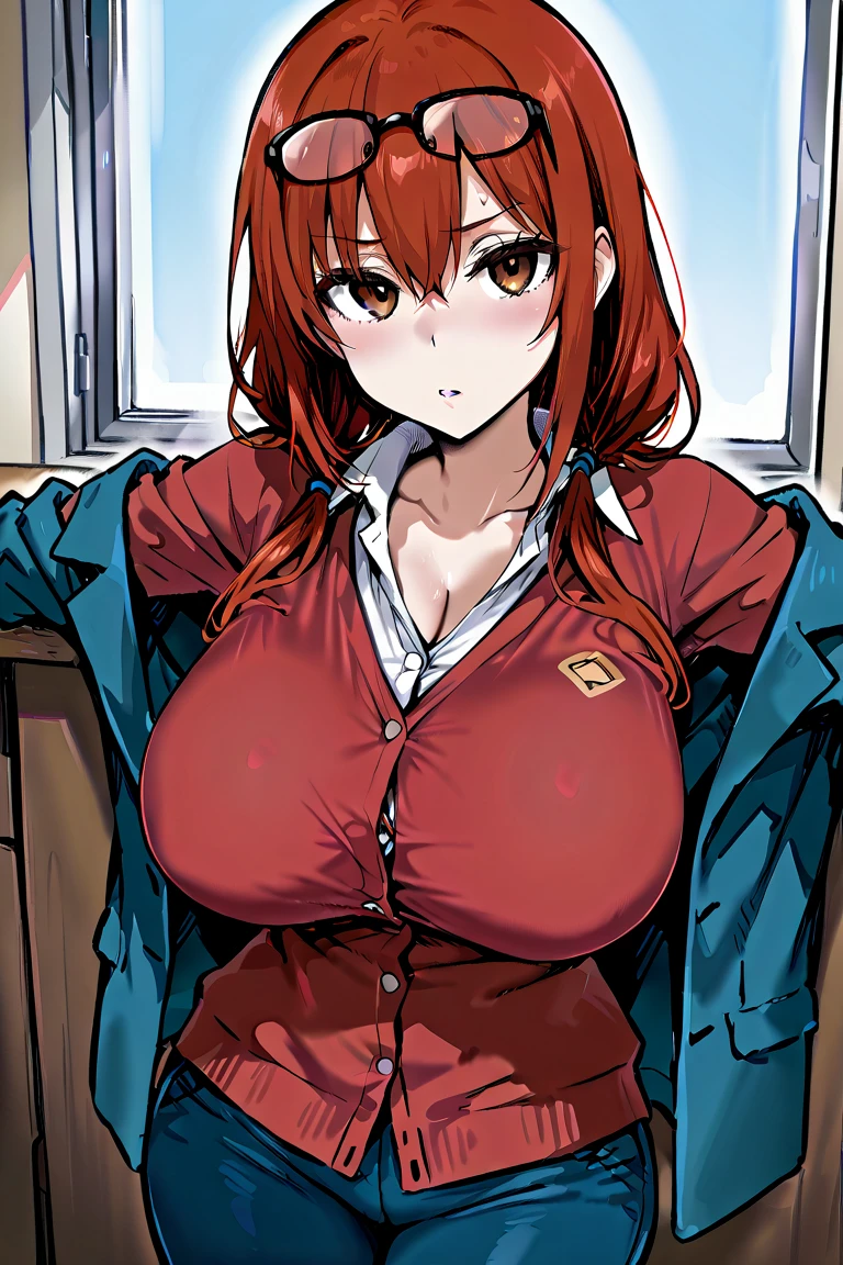 (Highest quality, 8K, masterpiece :1.3),Mrs. Yuigahama,ガハMom, As I expected, my youth romantic comedy is wrong。,Voluptuous body, One woman,30 years old,Mom,Orange Hair,Bun Hair,Gray Calvin Klein Underwear,Sex,Leg spread,Plump,Take off your clothes
