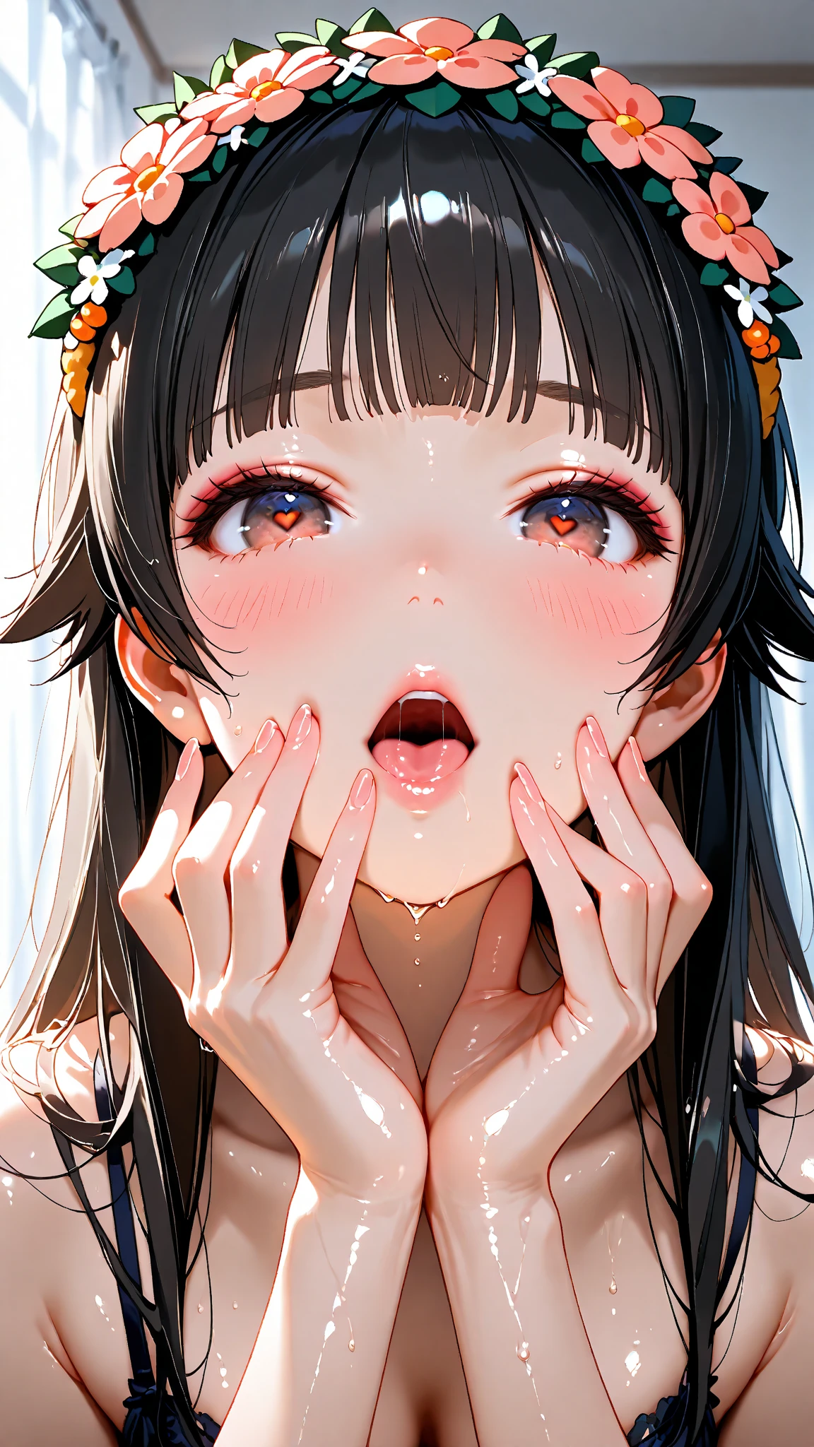 4k,extremely detailed CG , high-resolution, masterpiece, best quality, ultra-detailed,illustration, an extremely delicate and beautiful, well-groomed face ,Perfect face, perfect body,perfect hands, nsfw(nsfw:1.4), 1girl, outdoors,nude(nude:1.4), vacuum fellatio