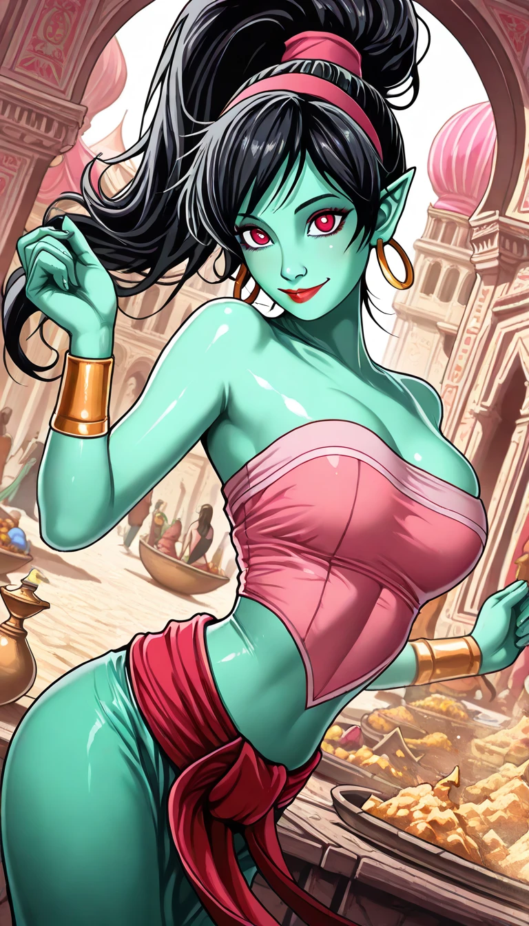 ((masterpiece,best quality)), absurdres, <lora:Desiree_Danny_Phantom:0.9>, Desiree_Danny_Phantom, solo, hair over one eye, smiling, looking at viewer, cowboy shot, cinematic composition, dynamic pose