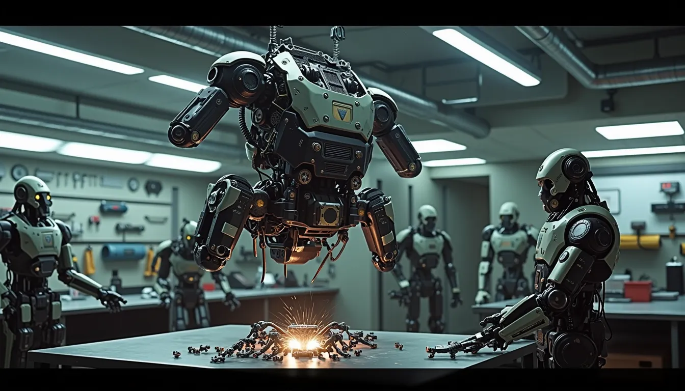 Robots taking over the world Cinematic scenes.
