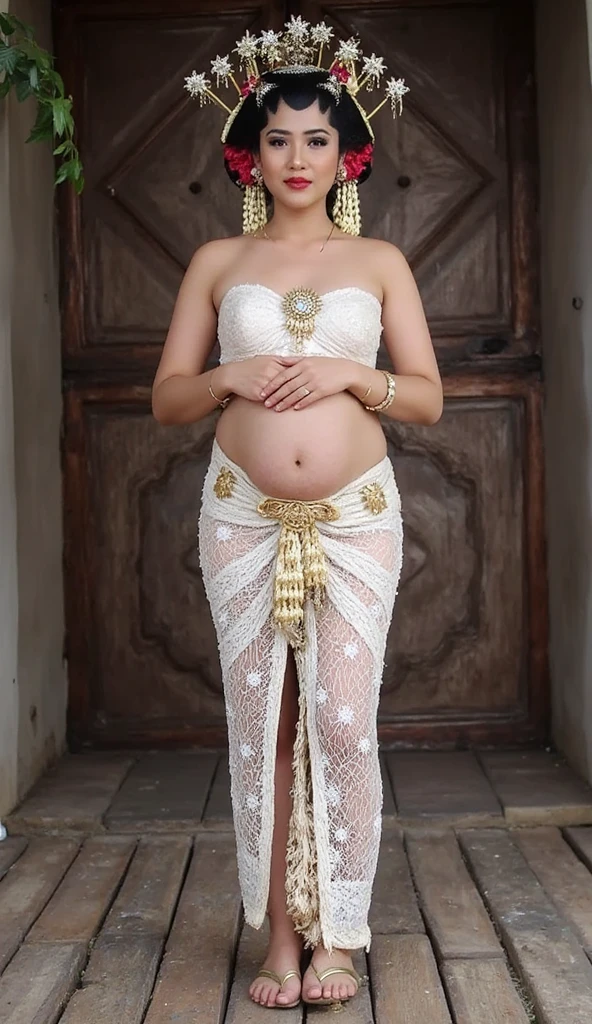 Young Arab grandmother brainwashed by her grandson in underwear, wearing bondage and bride costume and incest with her grandson while calling her husband