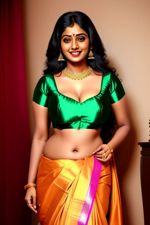 Desi bhabi milf short saree saree hot figure beauty BBW busty