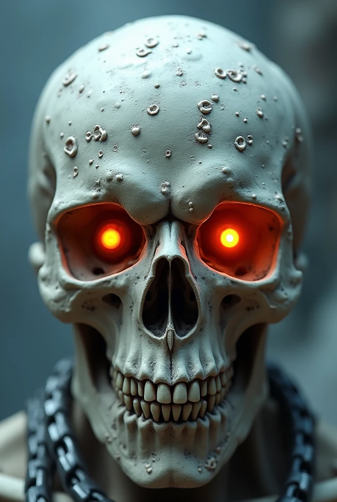 8k, extremely sculpted, cinema lighting, an angry wizard skull with red eyes, (head only)