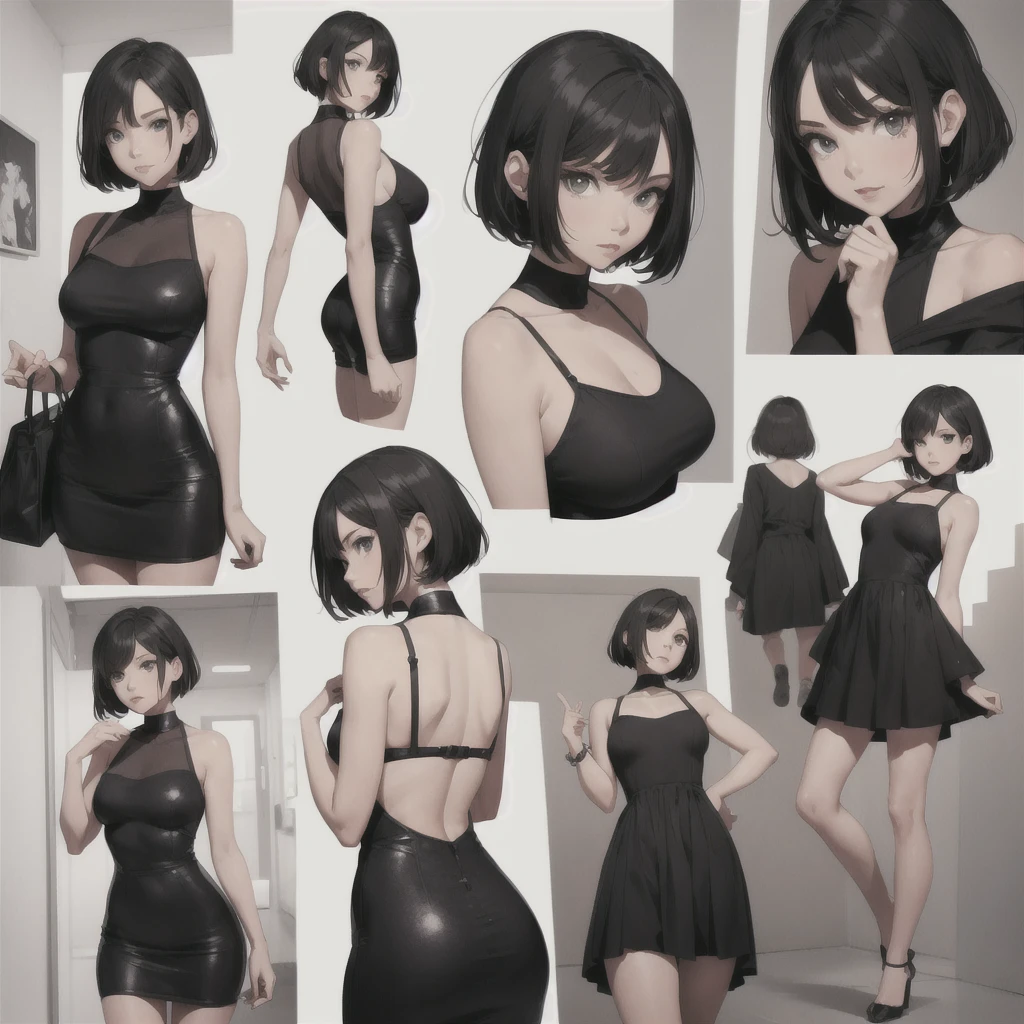 full body portrait of a very beautiful brown young woman, perfect face, short black hair, scrapper, mage, art by Eiichiro Oda, Guido Crepax, Posuka Demizu, Jules Bastien-Lepage, intricate and beautiful and elegant, highly detailed, digital painting, artstation, concept art, smooth and sharp focus, illustration, body type like christina hendricks,