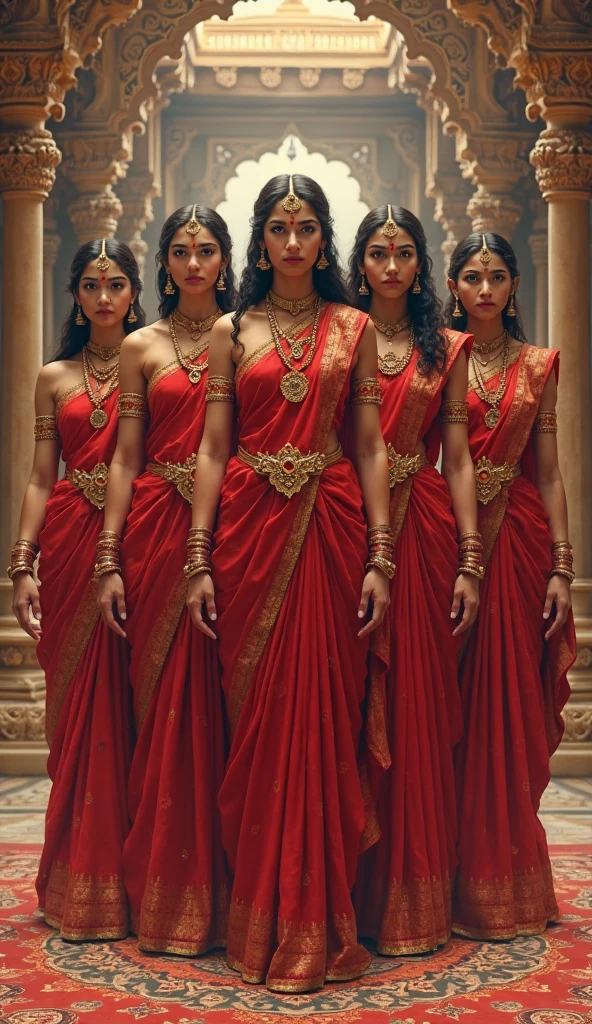 Hindu sexy women standing in beetween black muslim