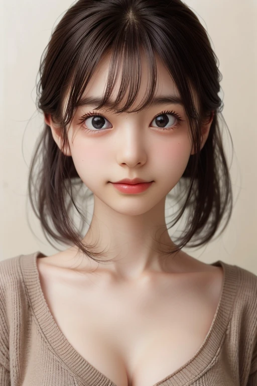 ((sfw: 1.4)), ((detailed face, professional photography)), ((sfw, (from front) , bed room , indoor, 1 Girl)), Ultra High Resolution, (Realistic: 1.4), RAW Photo, Best Quality, (Photorealistic Stick), Focus, Soft Light, ((15 years old)), ((Japanese)), (( (young face))), (surface), (depth of field), masterpiece, (realistic), woman, bangs, ((1 girl))
