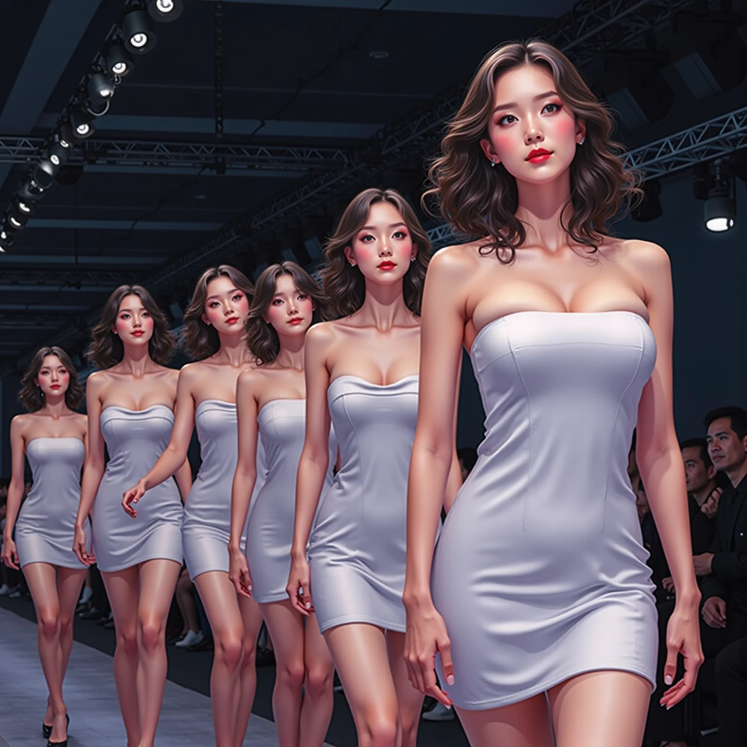 Beauty contests,Gorgeous stage,A group of Miss World,In the center of the stage slowly walked a beautiful woman who participated in the competition