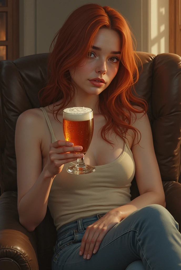 (masterpiece, best quality, highres:1.3), (photorealistic:1.3), raw photo, (full shot:1.4), (from below), depth of field, sharp focus, vibrant colors, realistic lighting, detailed shadows
DV_Manuela_Vicious, petite slim body, (ginger red wavy hair, pale green eyes:1.2), 21 years old, long legs, thigh gap, (fun, flirty, smile), textured skin, visible skin detail, skin fuzz
(short skirt), (revealing white tank top:1.3) , canvas sneakers, shamrocks, chugging a mug of beer
celebration, high contrast, up-skirt panty peek, cameltoe
(partying at Irish pub:1.2), indoors, pub, epic shot, volumetric lighting, golden hour, (Subsurface scattering:1.3), four-leaf clover, light particles, ShamrockWorld,
<lora:Background_Detail_v3:.5> <lora:more_details:0.5> <lora:epi_noiseoffset2:1> <lora:epiCRealismHelper:1> <lora:ShamrockWorld:1>