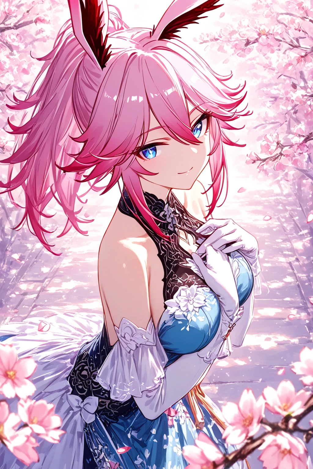Ruffles sewn into a large number of clothes　Panier Berry Long Skirt　Illustrated style　Anime Style　Frown　Very small mouth　Smile shyly　Kindergarteners　Very short stature　Baby Face　beautiful girl　Very cute clothes　very large chest　Very distended chest　Pink cheeks　In the city　Princess Room　Sleeping in a cute frilly bed with a canopy　Blonde Long Hair　Super Curly Hair　Super long sideburns　濡れて透けたSee-throughの衣服　Wet and sheer turtleneck shocking pink silk wedding dress　Princess Tiara　Wet and transparent very long shocking pink silk skirt　Wet and transparent pearl white silk tights　Wet and transparent pearl white silk innerwear　Metallic luster　A large amount of hot pink silk ribbons attached to the clothes　Soaked in the rain　Wet and transparent pearl white super long silk gloves　Shocking pink silk pantyhose with fine embroidery that becomes transparent when wet　silk garter belt　Pitiful　clear　Big eyes　Droopy eyes　Shocking Pink Rouge　Super long white leather boots　Wet and see-through white silk bodysuit　See-through　Clothes that are see-through from the rain　Clothes are wet with sweat and transparent