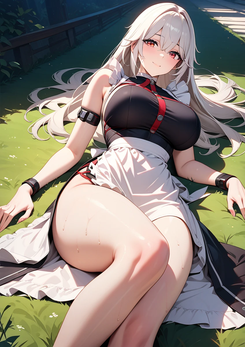 ((masterpiece)), ((best quality)), (high resolution), (illustration), (an extremely delicate and beautiful), (ultra detailed beautiful face and eyes), nsfw, 1girl, leaning forward, YukineChris, long hair, purple eyes, twintails, low twintails, ahoge, large breasts, satin playboy bunny, fishnet pantyhose, red a bow tie, volumetric lightning, detailed skin texture, detailed, volumetric shadow, anime screencap,bukkake, Rabbit、Lying down、Prone、Highest quality,