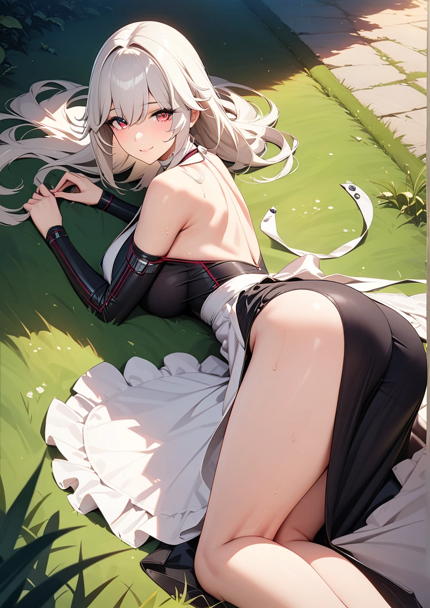 ((alice)),((white hair)),(black dress),((velocity)),Yellow smoke,Attacked by farts, (((Women bow)),velocity,(Yellow smoke is rising),; hell)),((One Woman)),((A girl smells a fart and chuckle)),((fart while bow)),(farting in hell),((blushinasterpiece:1.2、top-quality)、(the Extremely Detailed CG Unity 8K Wallpapers、ultra-detailliert、Best Shadows)、(细致背景)、(The best lighting、extremely delicate and beautiful)、depth of fields、1girl in、独奏 ,looking arround her,Ephemeral,,(),()),((((Girl is embarassed when she smells the bad smell of farts)))),((belly stroking)),((profile facing diagonally)))),(((embarassing look)),(()),((massive fart)),(())