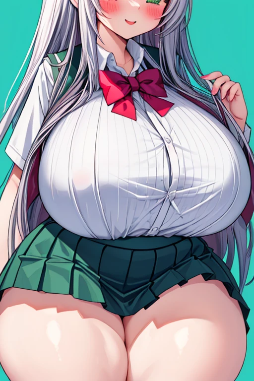 Kotegawa Yui, yui kotegawa, Black Hair, (Brown eyes:1.5), Long Hair,Excited,Open your mouth,驚いた表情
break green skirt, Plaid, Plaid skirt, Cainan High School , , skirt,Short sleeve,
break looking at viewer,
break indoors, classroom,
break (masterpiece:1.2), Highest quality, High resolution, unity 8k wallpaper, (shape:0.8), (Beautiful and exquisite:1.6), Highly detailed face, Perfect lighting, Highly detailed CG, (Perfect hands, Perfect Anatomy),(Big Breasts)Saggy breasts,(Showing cleavage),(skirtを持ち上げる1.2),From below,(thin:1.3),Slim Belly,(thinウエスト:1.4),skinny slender 、thinピンク色のパンティー、thin腕