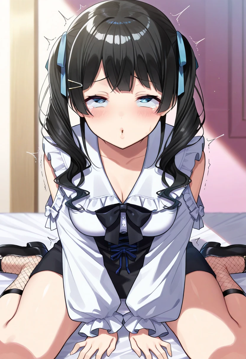 Side tie panties,Ribbon is good, Ribbon Panties,Cat is good, Lace panties,Twin tails,blush, full-face blush,masterpiece, Highest quality, (anime screencap:1.3),(shape), cute,(Simple:1), (anime:1.2),Solo Sharp Focus, 1 Girl, Cleavage,Looking at the audience,Sit flat on the floor with your legs bent back,PAW Pose,room,bed,(( cat lingerie)),Big Breasts,Beautiful breasts,Beautiful Hips,Accentuate your breasts,((cat lingerie,Meatball Handbag))Twin tailsヘア,Sky Color,Puffy eyes,cute eyes,PAW Pose,(Cat ears 1.1),