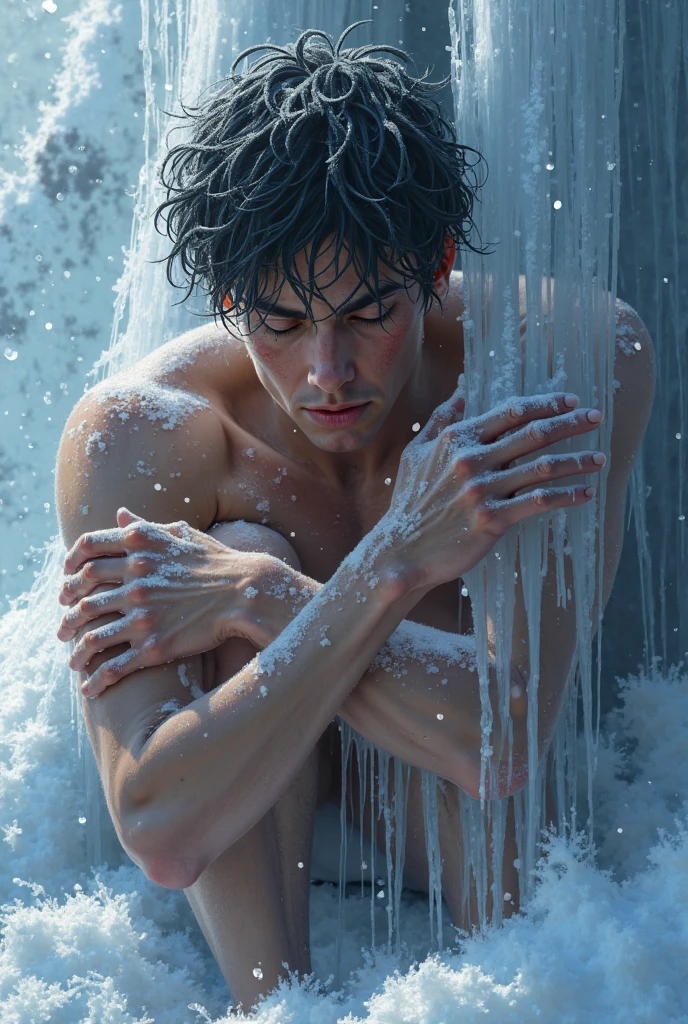 masterpiece, 1boy, handsome, black hair, undercut hair, perfect face, detailed eyes and face, black eyes, clean shaved, muscular, capturing a rural atmosphere, dynamic lighting, unreal engine 5,