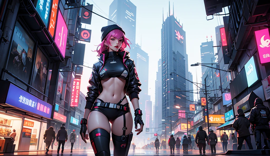 Unbeatable masterpiece, Ultra photo realsisim, Perfect Artwork, Intricate details, Best Quality, strong lights,High contrast,((Post apocalyptic futuristic Cyberpunk , outline):1.35) , ((masterpiece)),((Extremely detailed)) , ((extremely detailed and beautiful face)) , Smoky makeup, Perfectcomposition , intricate detailes , neon light , neon trim, (full body Esbian:1.25) , (Official art) , Very delicately beautiful cyberpunk girl, long rainbow colored hair blowing in the wind, cybernetic limbs, vibrant yellow eyes, long detailed eyelashes, huge enormously gigantic tits, cleavage showing, wearing highly detailed futuristic oversized hooded battle armor, tons of tattoos and piercings(1girl:1.3) , Solo , (glass screen:1.2) , (Clear glass) , Tindall Effect , Colorful refraction , visual impact , (High light contrast) , Colorful , Melt , (Cyberpunk:1.2) ,(flinch :1.4) ,