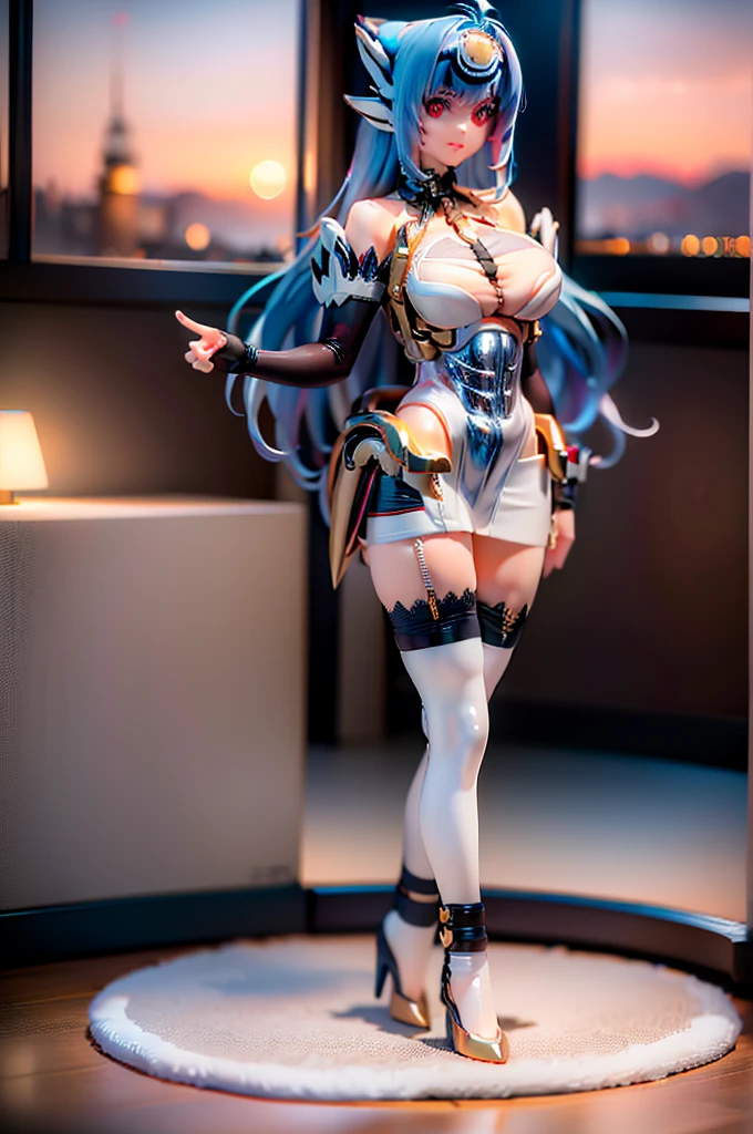Unreal Engine 5 Realistic Rendering, wearing cosplay from Honkai Star Rail, Honkai Star Rail, game character, cosplayer, walking down hallway of Kyoto Castle, beautiful face, makeup, top body is hyper realistic thicc muscle and hyper largest_breasts!! with the type of boobs_melons, lower is huge buttocks, jealous, highres, 1080P, UHD, masterpiece, bokeh,