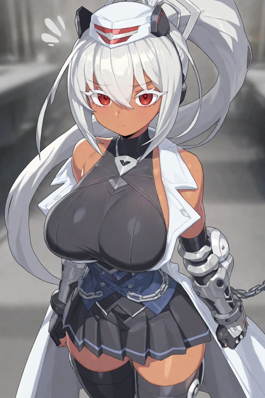 A man looks out from the box,a prinz,black hair, solid circle eyes, In the dark, anime big breast, ancientry, long whitr hair, raised eyebrows, Do not understand, forehead jewel, jewelry, anaglyph, pov, atmospheric perspective, 8k, super detail, ccurate, best quality