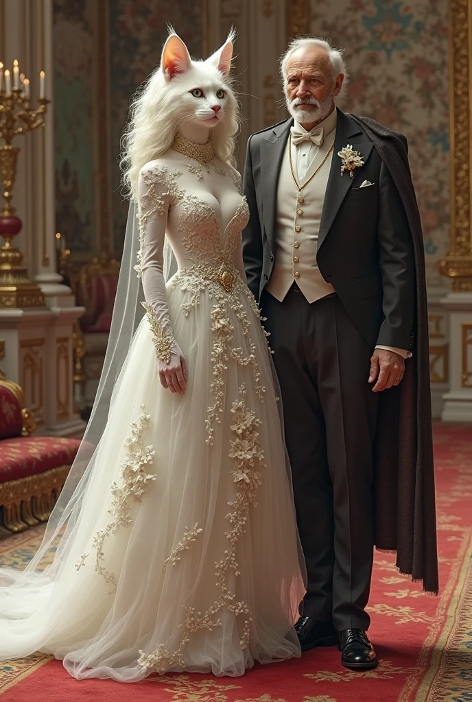 ((best quality)), ((masterpiece)), (detailed), perfect face.
Images of two teenage twins with white hair walking in heels in a castle at night, dark evening, Well-detailed dress border with a mix of Victorian and Roman clothing. Their skin is clear, the dresses having white colors, red and gold. The salon being luxurious, darker. Framing like a manga. Relaxed position. Long corridor. Chandeliers and candles. The twins would be in a relaxed pose. The two would be running hand in hand in a fun pose., leaning on each other while smiling.