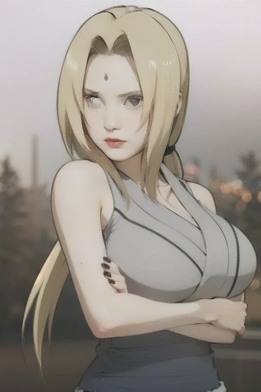 Tsunade, Goth tattoos, goth make-up, dark room,