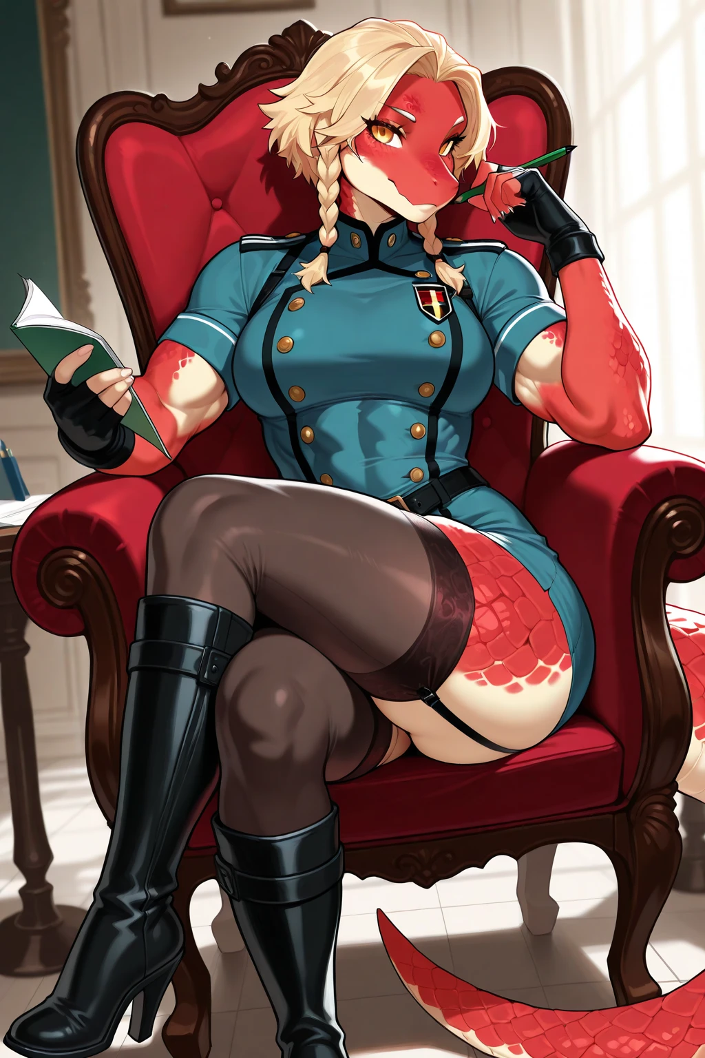 Harley Quinn goal ,((( 5 toes, black toe nails, Focus full body, sitting on a chair, tied ankles together,tied arms, with no shoes,)))