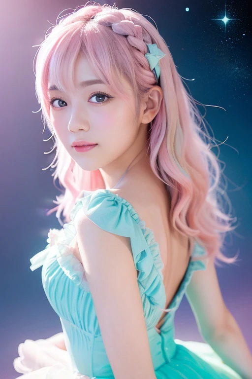 Pink hair、A smile、Pink costume、hugetits、hugetits、Delusional milk、Transverse breasts、Lower breast、Hami milk、Taking a bubble bath、Covered in bubbles、((Covered in soap bubbles))、Beautiful cute flowers、Gentle light is shining、length hair、Twin-tailed、Bun head、Bunny Girl、kawaii faces、Schoolgirl、uniformss