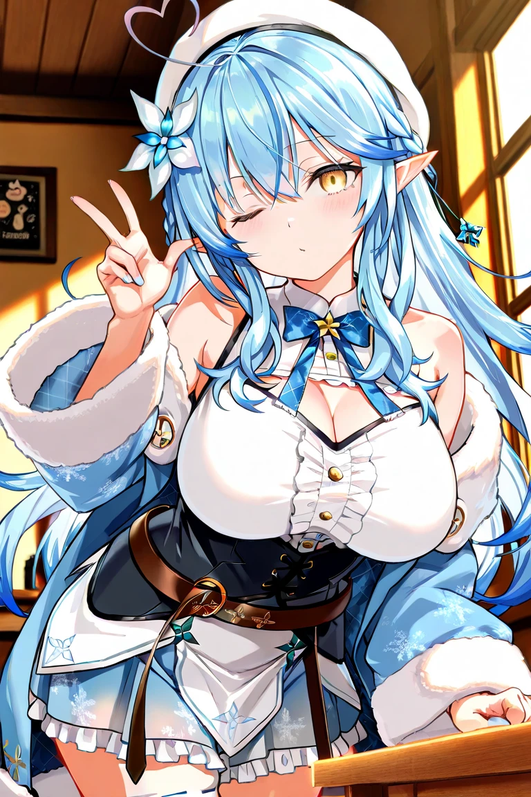 costs, aqua, blue hair