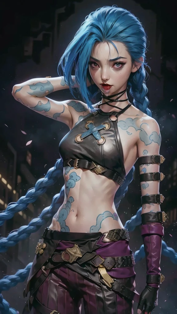 Jinx, arcane, crazy, close up photo