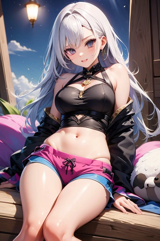 (1girl:1.2) , long blue hair, ( beachfront:1.2), (比基尼:1.3) , facing the camera, looking at the camera, thick thighs, standing, (whole body:1.2), best qualityer , (highres:1.3), realistic hair, curvy, flacid belly , (sultry posing:1.3), (facing the camera:1.2) , seducing, Perfect artwork, anime girl, (8K:1.2), (highres:1.3), (elf ears:1.2), 26 years old, pinky skin, (Grinning), perfect texture, great framing,
