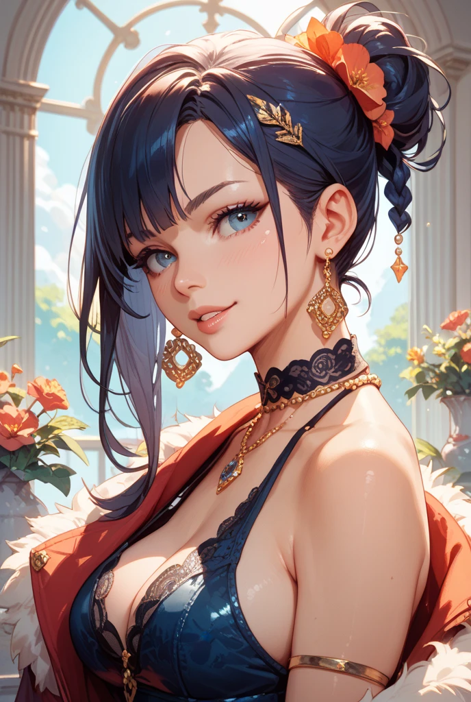 masterpiece, best quality, 1girl, bangs, bare_shoulders, black_hair,starry,milky way, big breasts, cape, cleavage, collarbone,green dress, gloves, hair_bun, hair_ornament, hair_stick, jewelry, mole, necklace, smile, solo, thighhighs,upper body, arms behind back,<lora:VG:1>, <lora:Hanying:0.3>