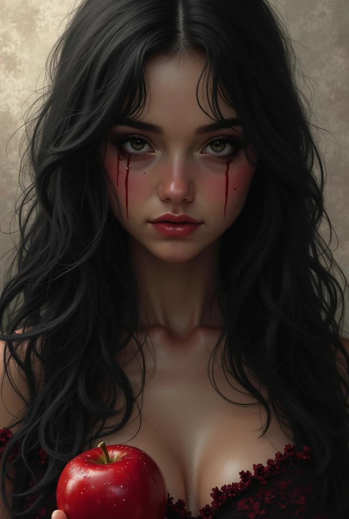 A cute girl, (Epic portrait:0.85), Flowing hair, Sweaty skin, Night, [[Soft cinematic light, Adobe Lightroom, photolab, hdr, Intricate, Highly detailed, ]], ((author：Brian Viveros)), (Depth of field), epic realistic, (Bloodpunk:1.2)