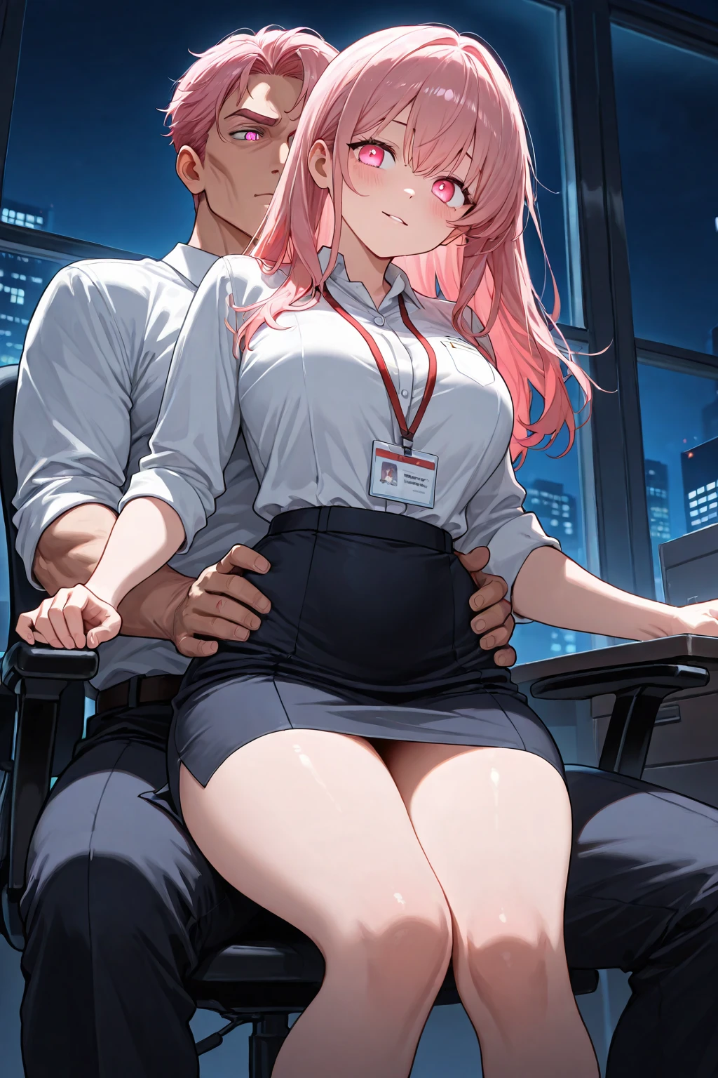 (best quality, detailed face, beautiful eyes), ((detailed eyes)),  1girl (platform_heels:1.4) (hanging_legs:1.4) bra miniskirt long_hair red_hair cute simple hoop earrings blush (open_mouth:1.2) pussy (tears:1.1) large_breasts cleavage hanging_legs leg_lift white_thighhighs large_breasts ((cleavage)),
size_difference, (height_difference:1.2) from_side , 1boy (dark-skinned_male:1.2) salaryman, park outdoors night, fertilization, (overflow:1.05), (ejaculation:1.05), (cum_on_ass:1.1) , arm_grab, full_body, cum, cum_in_pussy, sex_from_behind  <lora:murkysSuspendedOn_1:0.7>