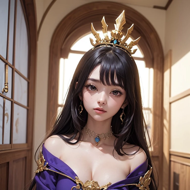 1girl,huge breast, black hair, high quality, ultra detailed, masterpiece, realistic