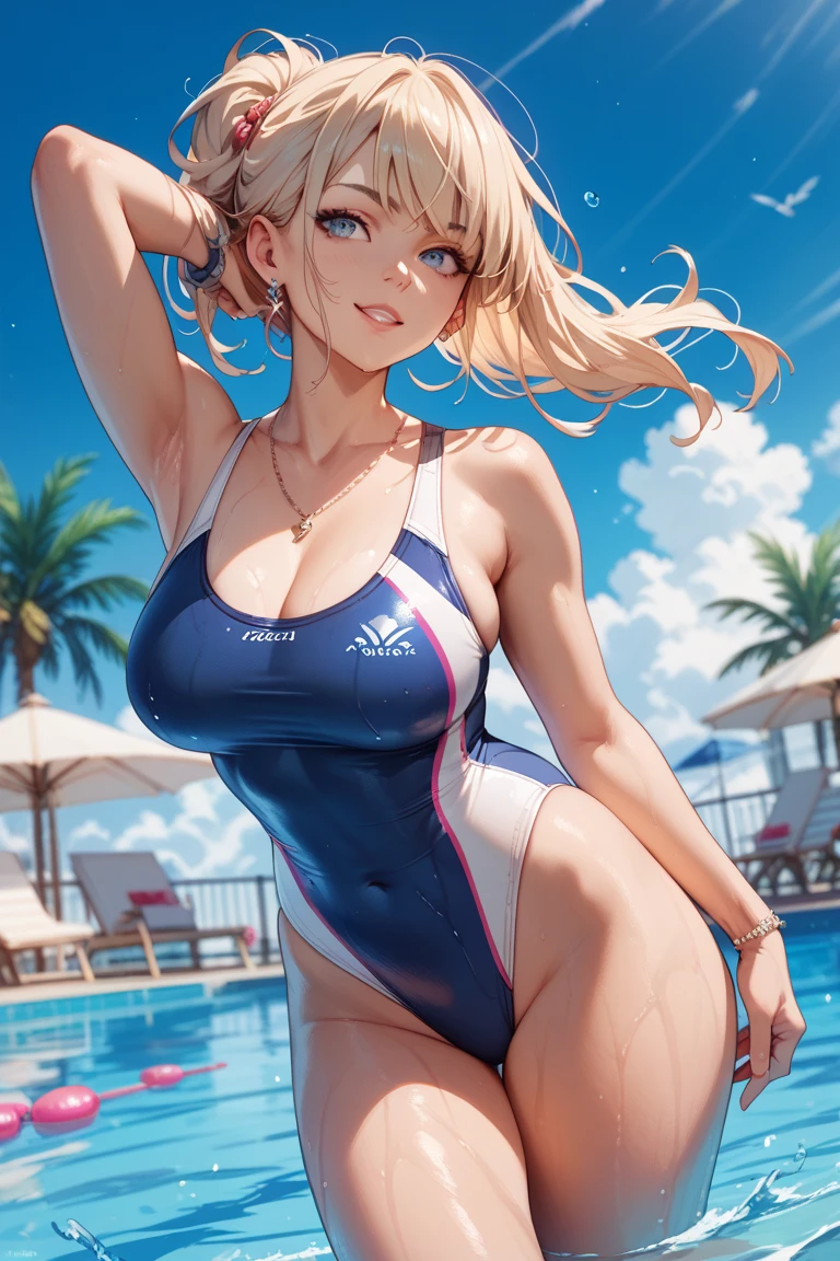 (masterpiece), (best quality), 1girl, (perfect face:1.2), (beautiful face:1.2), platinum blonde hair,  happy, light smile, looking at viewer, pose, 

Best Picture, Masterpiece, 4K, High Quality, One AdulA woman is on all fours in a grassy meadow. A large dog is holding her back. Silk underwear. A complete body. Perfect hands and legs. Beautiful body, beautiful legs. Beautiful hands. Perfect body, perfect legs. Perfect hands. Cowboy shot
Woman's sweaty, wet, scantily clad, visible breasts （and erect nipples. Sweat is soaking through.
She looks distressed, her cheeks flushed, both eyes closed, mouth open.）
One cool, mature woman and one big dog. Tank top, hot pants.



(A very short skirt).