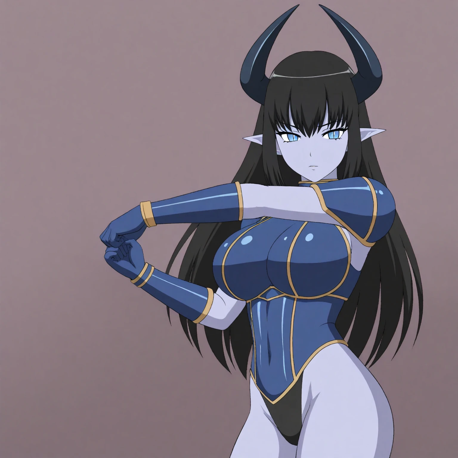 reference sheet, Satsuki Kiryuin, Satsuki Kiryuin from Kill-la-Kill, dressed in junkets, big breasts, voluminous breasts, curvy breasts, mesh stockings, standing with a katana, full height, bottom view, best quality, very detailed, ultra 8k resolution,huge breast