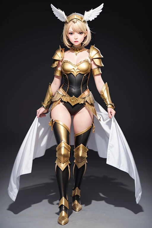Hot Sexy Girl wear Gold Bikini Armor with Midus Aura, Full Body --auto --s2