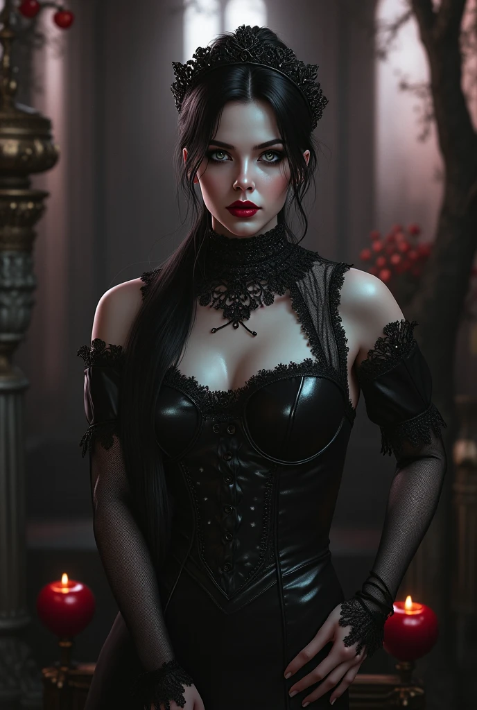 The prompt for generating a Stable Diffusion image can be:
"On a dark background, a pale and naked gothic goddess JinxLol is standing confidently. Her eyes are beautifully detailed and captivating, with long and dark eyelashes. Her lips are also beautifully detailed, adding to her mysterious allure. The overall image quality is of the highest standards, with a realistic and high-resolution depiction. The lighting is dramatic and enhances the gothic atmosphere. The goddess is the center of attention, and the focus is on her captivating presence. Her pale skin contrasts with the dark background, giving her an ethereal appearance. The art style is influenced by gothic portrait photography, with a touch of fantasy. The color tone is predominantly dark and moody, with deep shadows and rich hues. The image is detailed, with intricate textures and attention to minute elements. A sense of mystery and elegance are conveyed through the prompt, creating a captivating visual representation."
Remember to put the more important tags first.,Graphic style,The eyes of the subject of the picture,And lips are a very important tag。Come on!
